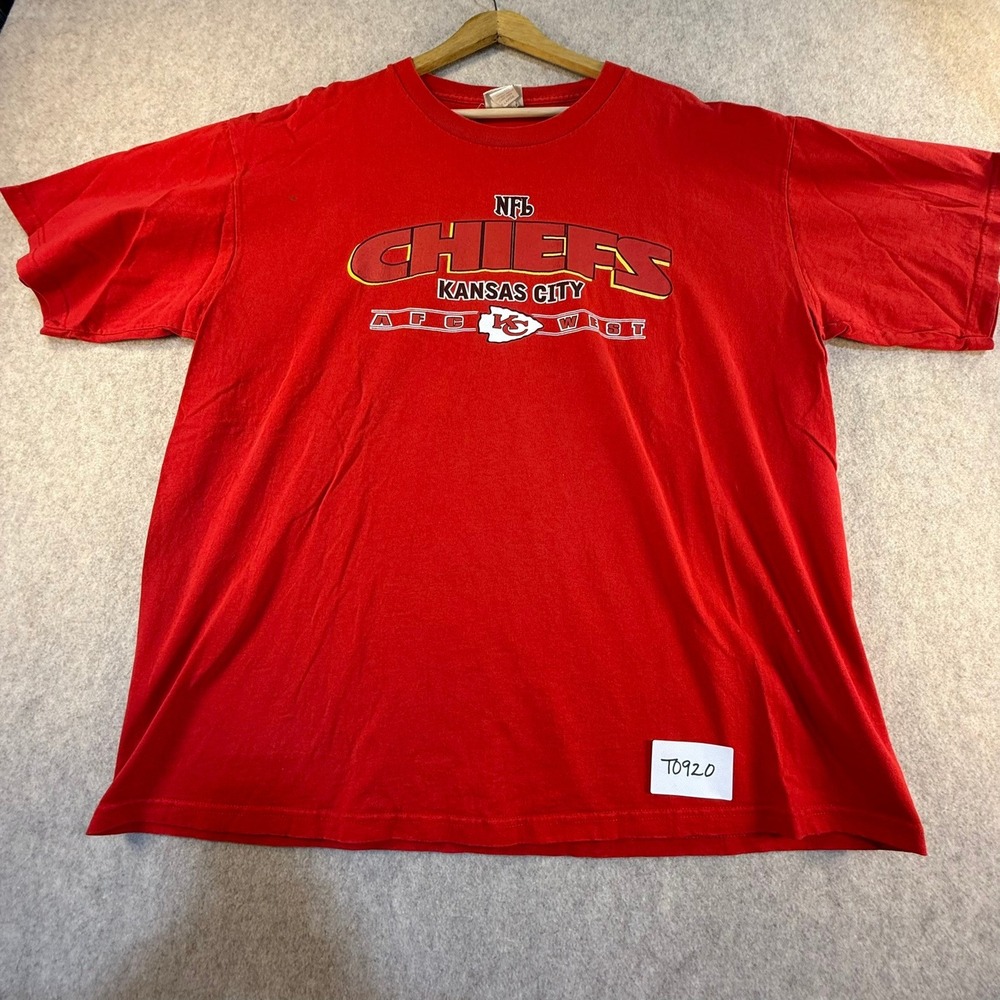 Kansas City Chiefs Lee Sport Red T-Shirt Mens XL AFC West‎ NFL Football Tee
